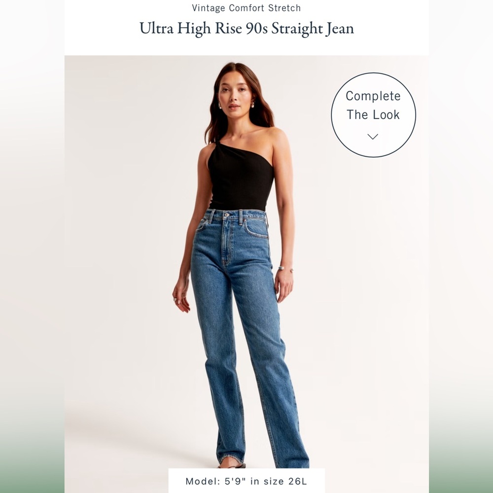 Abercrombie & Fitch Ultra High Rise 90s Straight Jean